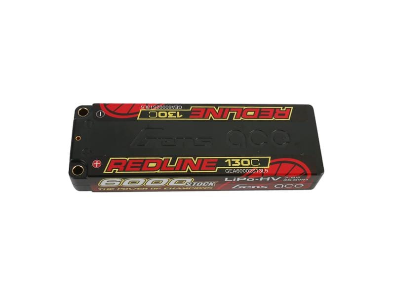 Gens ace RC-Akku LiHV 6000 mAh 7.6 V 130C Redline 2S2P LiHV Hardcase Akku für Fahrzeuge