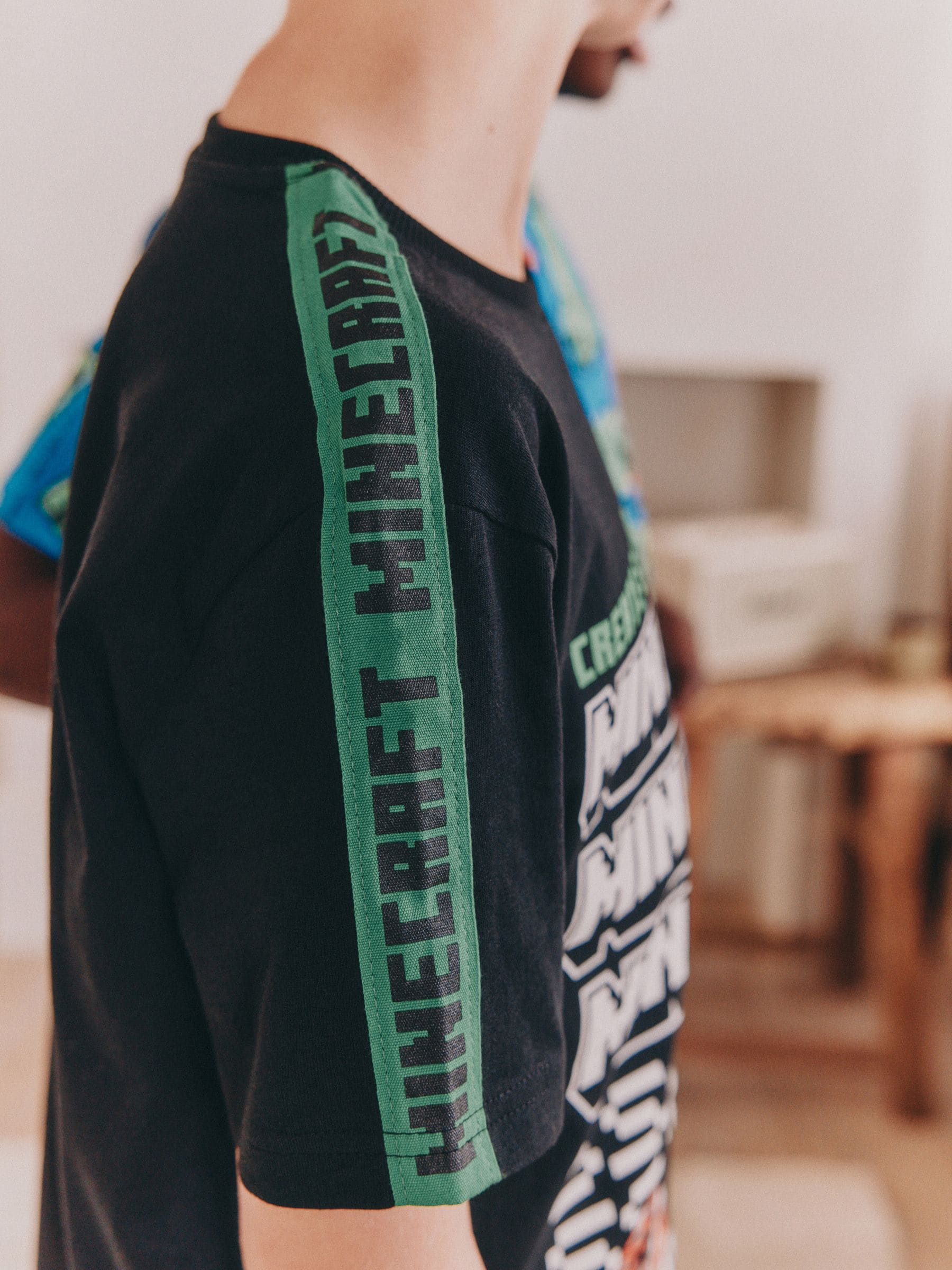 Groen/zwart - Gelicentieerde Minecraft korte pyjama's verpakking van 2 (5-14jr)