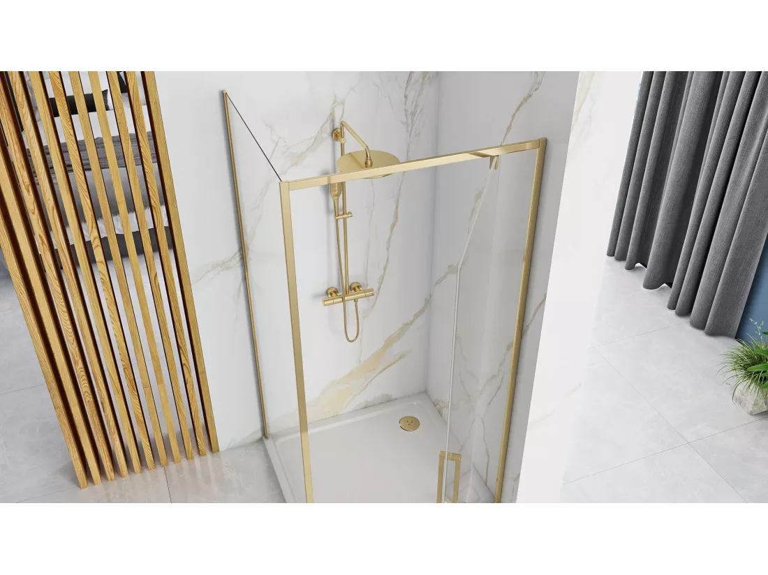 Cabine De Douche Rea Rapid Swing 90X100 Gold