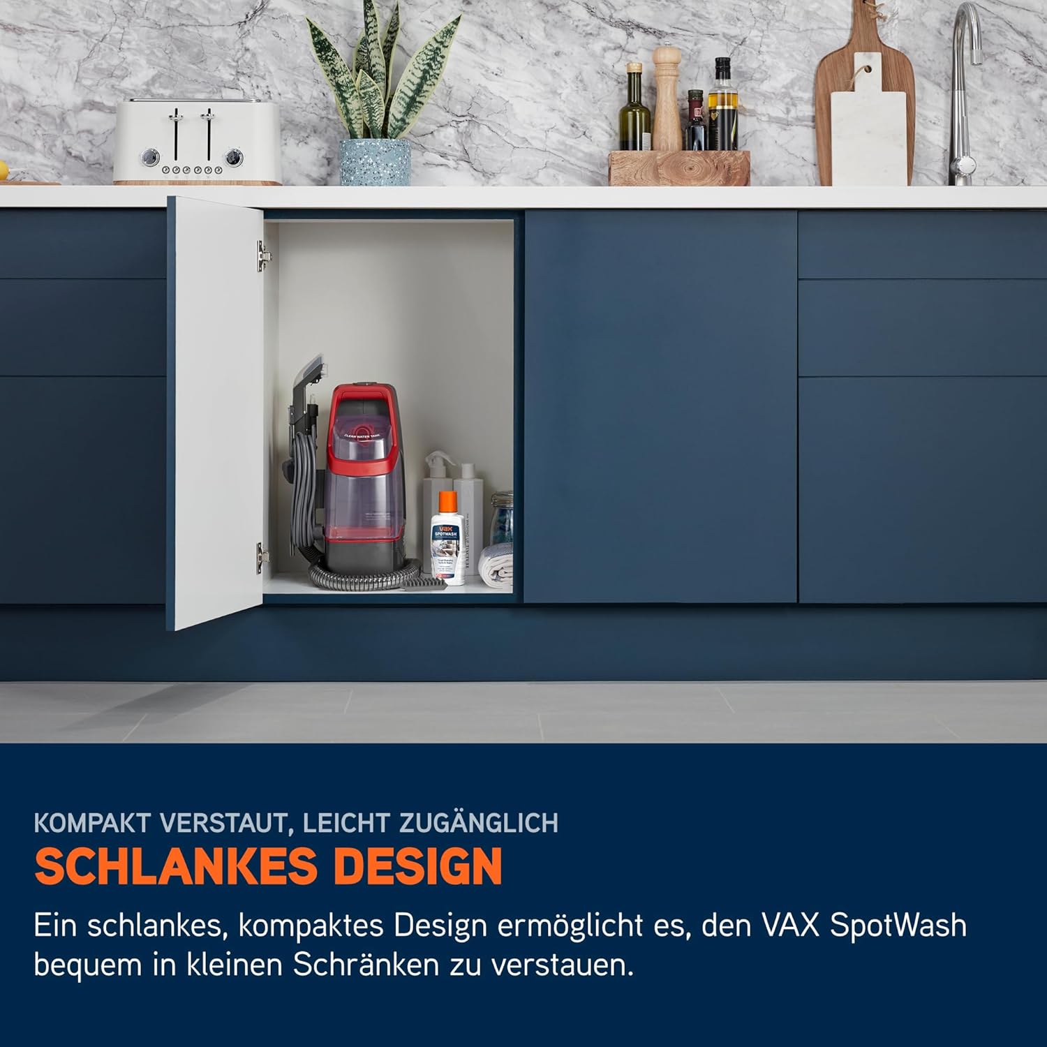 Vax SpotWash Fleckenreiniger – Teppich- und Polsterreiniger Gerät mit starker Saugkraft, schnelltrocknend, ideal für die tägliche Tiefenreinigung von Treppen, Sofas, Autos und Hartböden