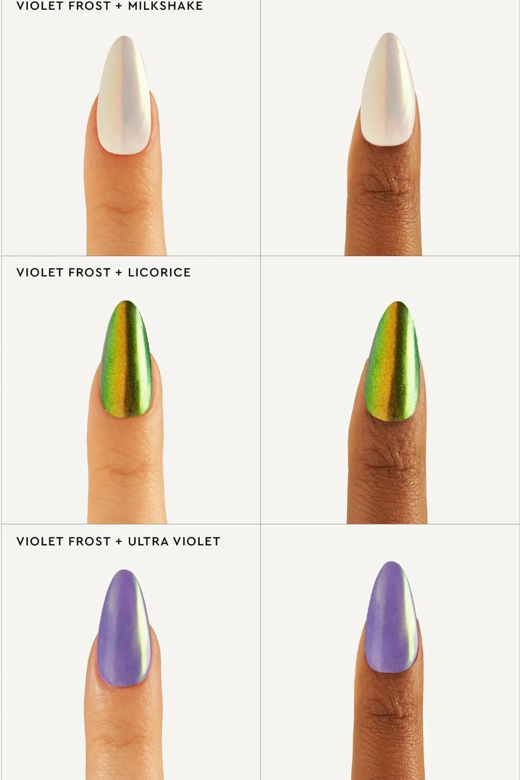 Le Mini Macaron Stardust Liquid Nail Powder violet frost