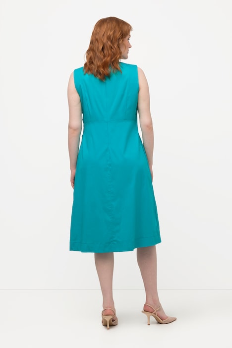 Kleid, drapiert, V-Ausschnitt, ärmellos