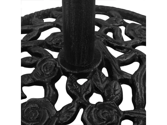 Socle de parasol Noir 48x48x33 cm Fonte