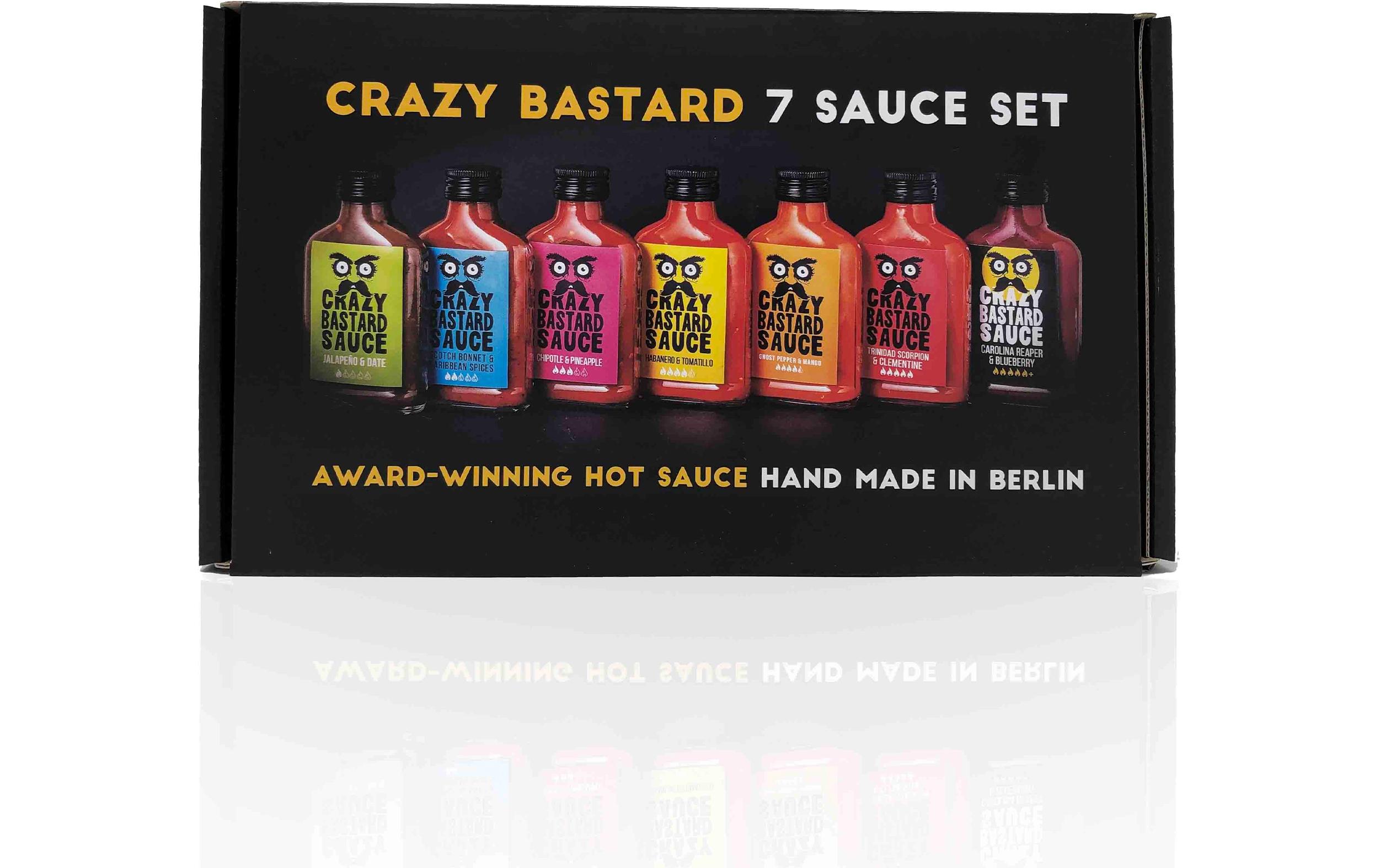 Sauce Set 7 x 100 mlSieben scharfe Chilisaucen von medium scharf bis sehr scharf