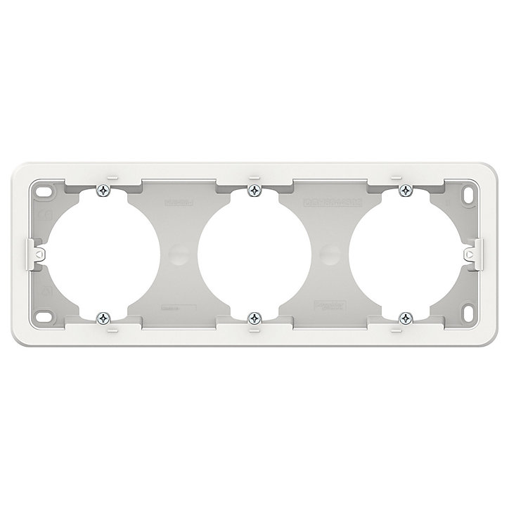 Cadre saillie 3 modules saillie Schneider Electric Unica Pro blanc