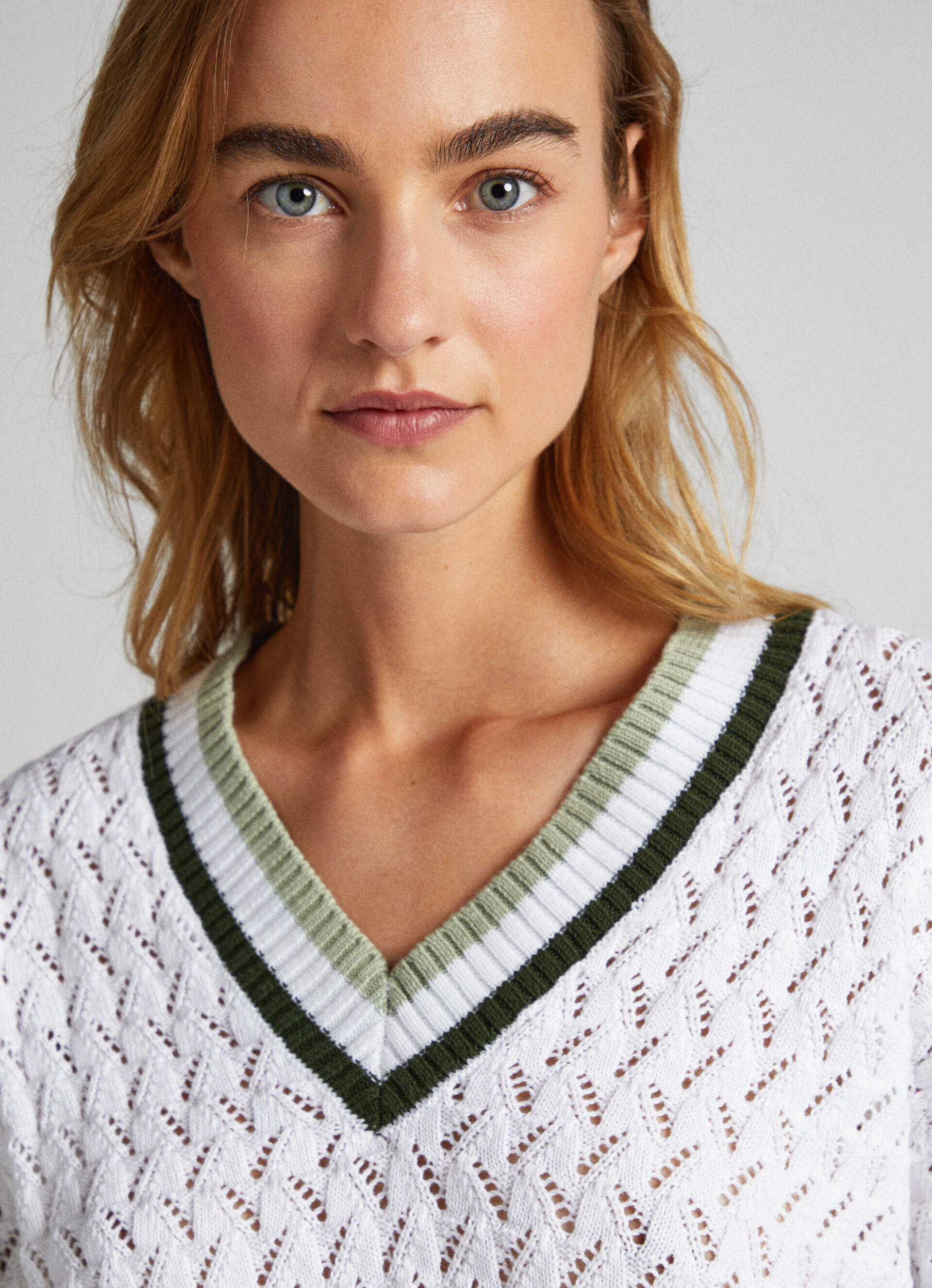 CAMISA DIAMOND OPENWORK - branca