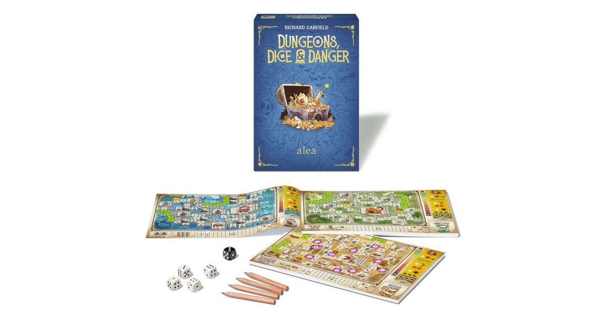 RavensburgerDungeons, Dice and Danger Bordspel  (Engels, 1 - 4 spelers, 30 - 45 minuten, Vanaf 12 jaar)