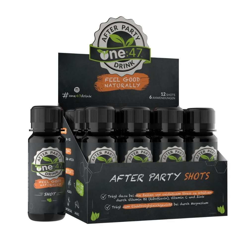 one:47® After Party Shots mit Elektrolyten und Vitaminen