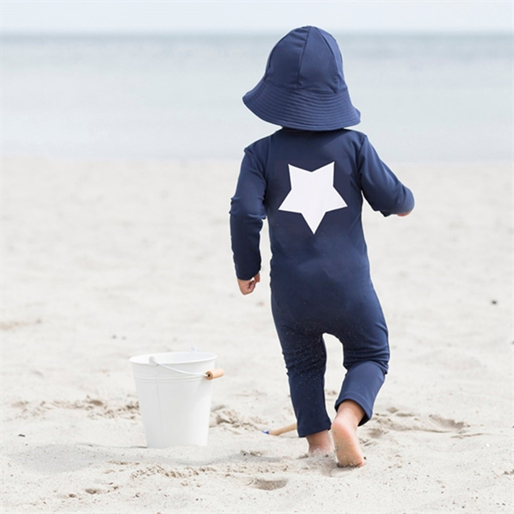 Køb Petit Crabe Blue Lou Star Heldragt m. Lynlås