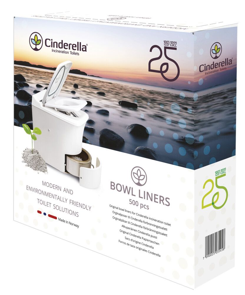 PAPIRPOSER CINDERELLA FORBRENNINGSTOALETT 500 STK