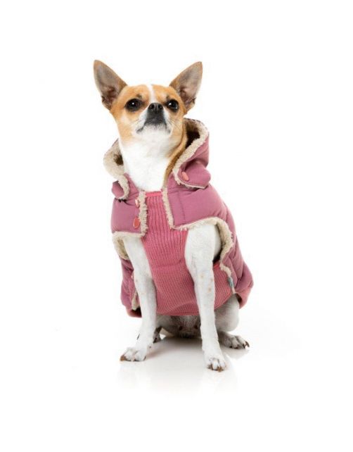 Fuzzyard Hondenjas Essential Puffer Delicaat Roze - Hondenkleding