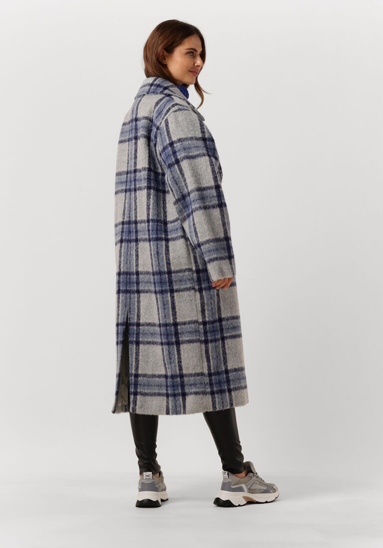 MODSTR\u00D6M lichtgrijze modstr&ouml;m mantel sallie check coatr