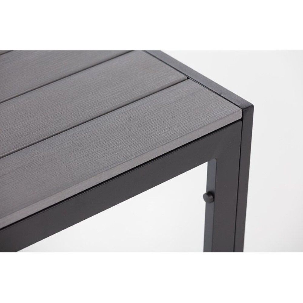 SPISEGRUPPE SUNFUN SÖNDRUM 90CM BORD + 4 STOLER BIANCA SVART