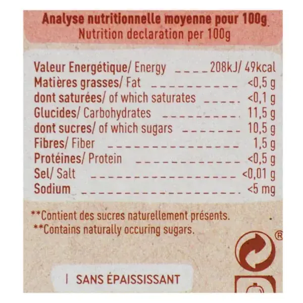 Babybio Frutas Maçã Morango Baunilha Sachê +6m Orgânico 4 x 90g
