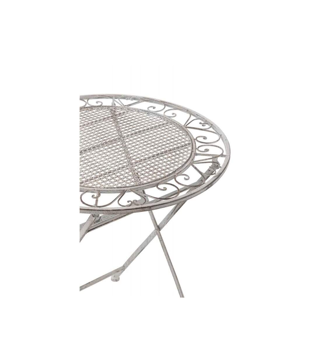 Paris Prix - Table De Jardin Pliable En Métal burino 75cm Gris