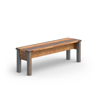 Bank Prime Grau/Braun Matera - Old Wood-Dekor 140 x 44 x 35 cm
