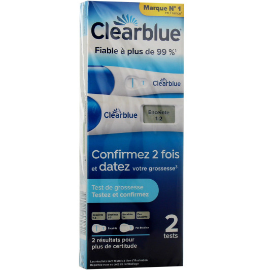 Clearblue Testez Confirmez - Test de grossesse précoce avec datation