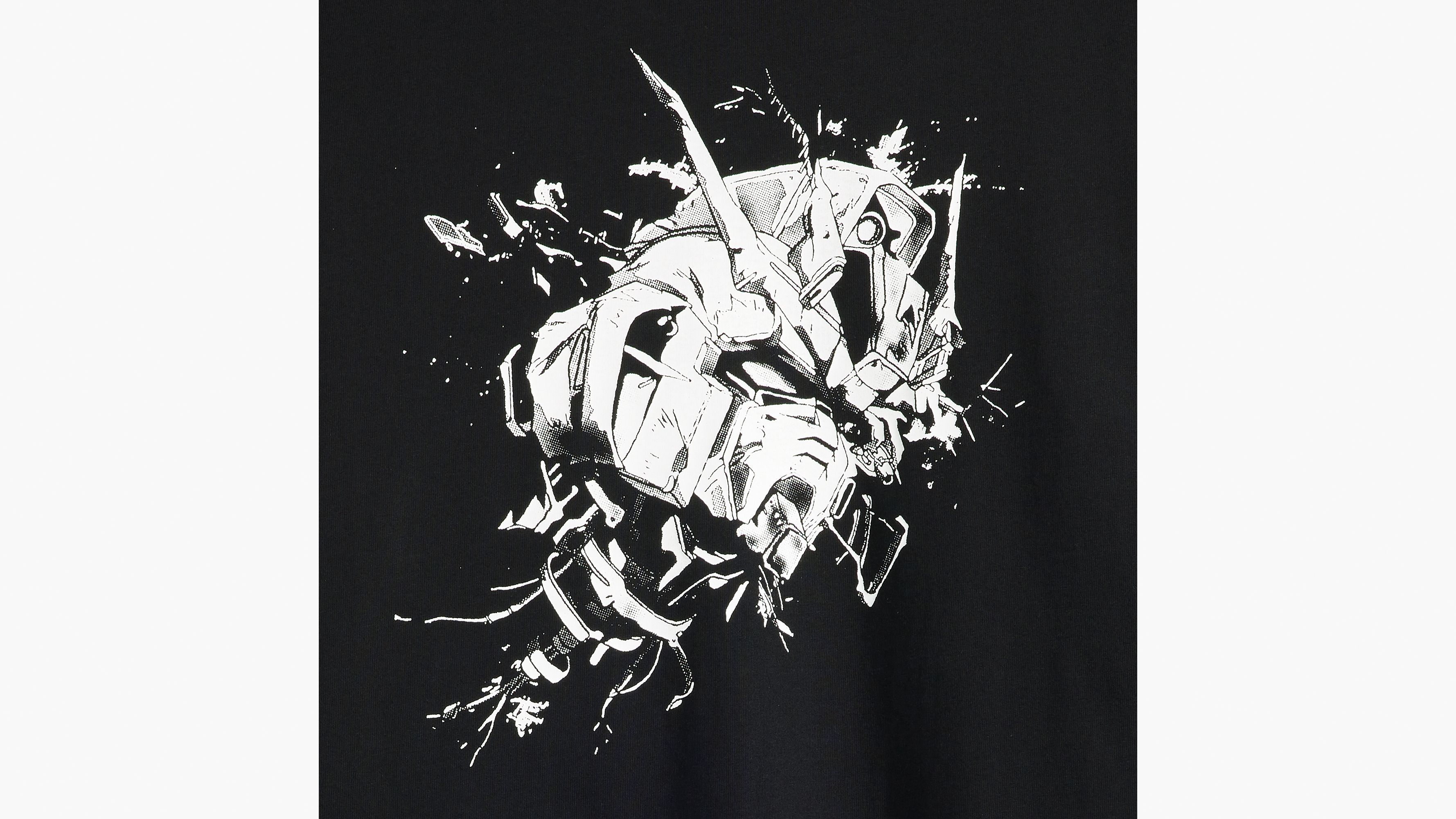 T-shirt boxy Levi's® x Gundam SEED - Destruction Black - Noir