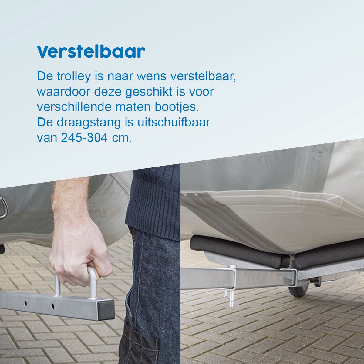 ProPlus rubberboot Trolley - draagstang 245-304 cm