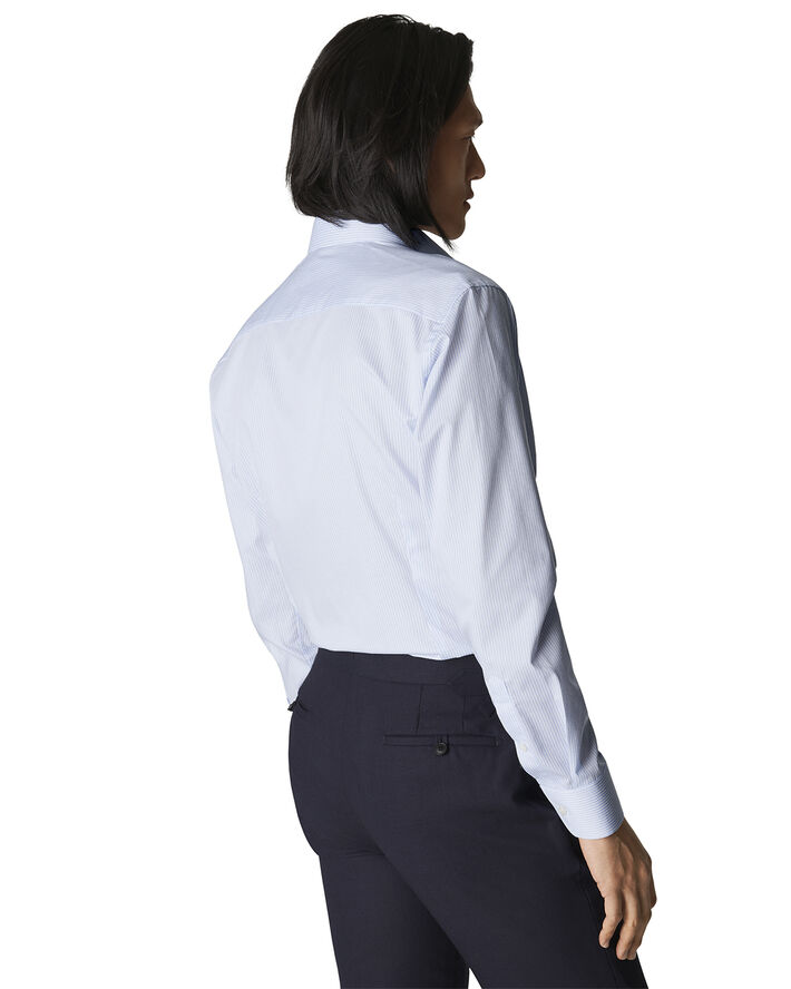 ETON Slim Fit Light Blue Twill Shirt Lyseblå