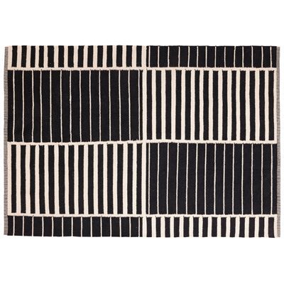 Tapis rayures noir et blanc