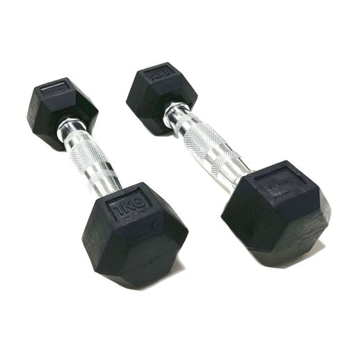 Halteres hexagonais Evergy de 1 kg (par)