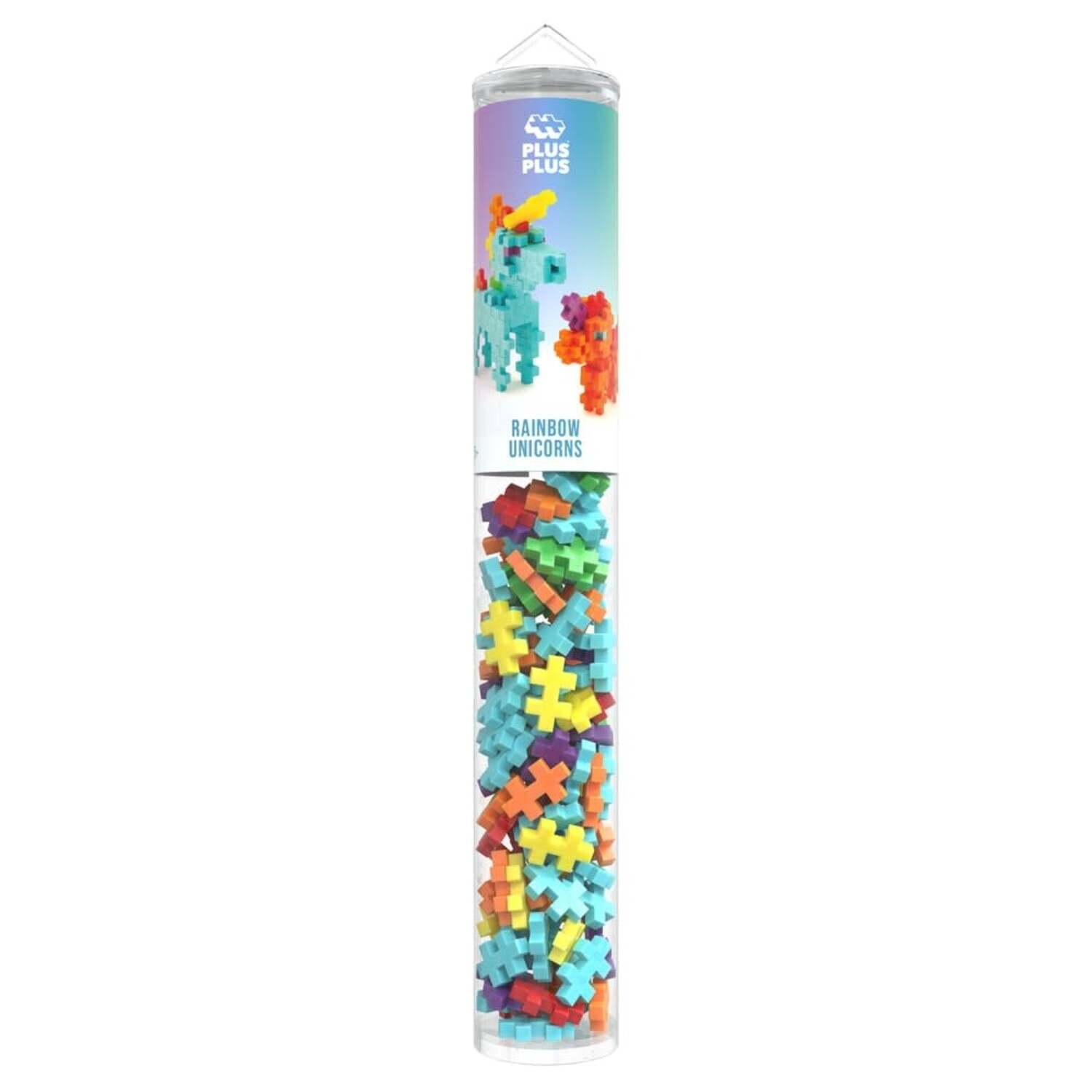 Plus - Plus | Tube Rainbow Unicorns 100 stuks