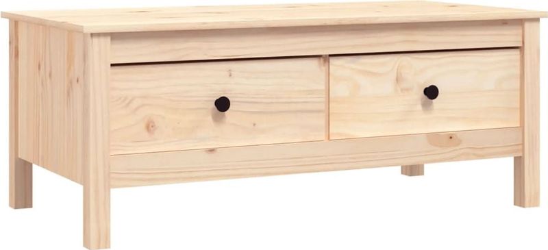 vidaXL - Salontafel - Massief Grenenhout - 100x50x40 cm - 2 Lades