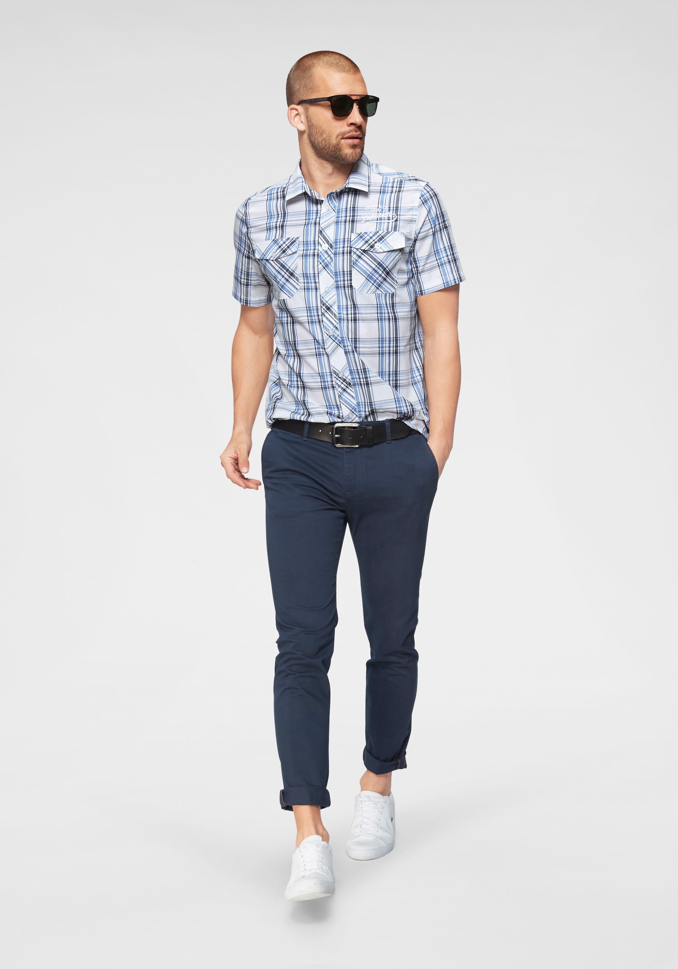 Jack & Jones Chinohose »JJIMARCO mit Badge und hohem Tragekomfort«  unifarben, modisch, slim fit, Baumwollmischung