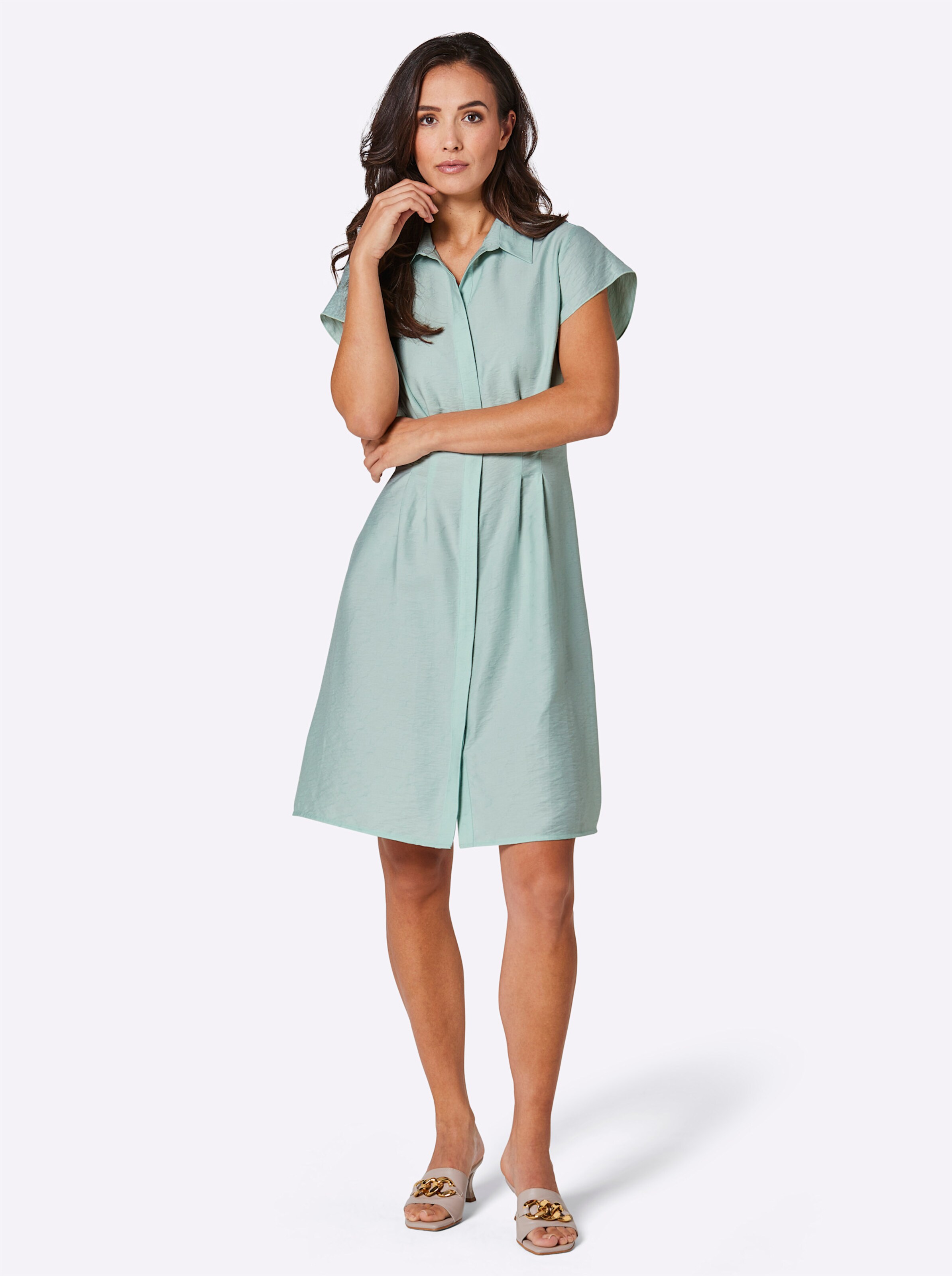 CREATION L PREMIUM Modal-Kleid in kalkmint