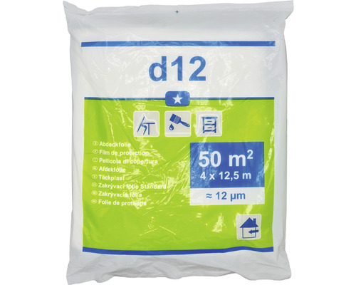 Afdekfolie D12 transparant 4 x 12,5m