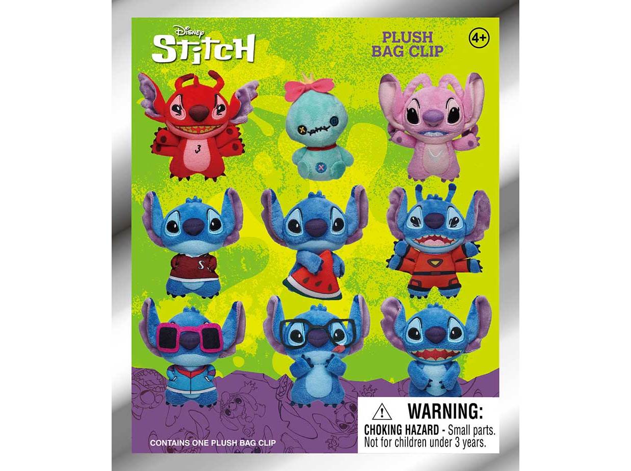 BAG CLIPS FLUFFY STITCH MODELOS SORTIDOS