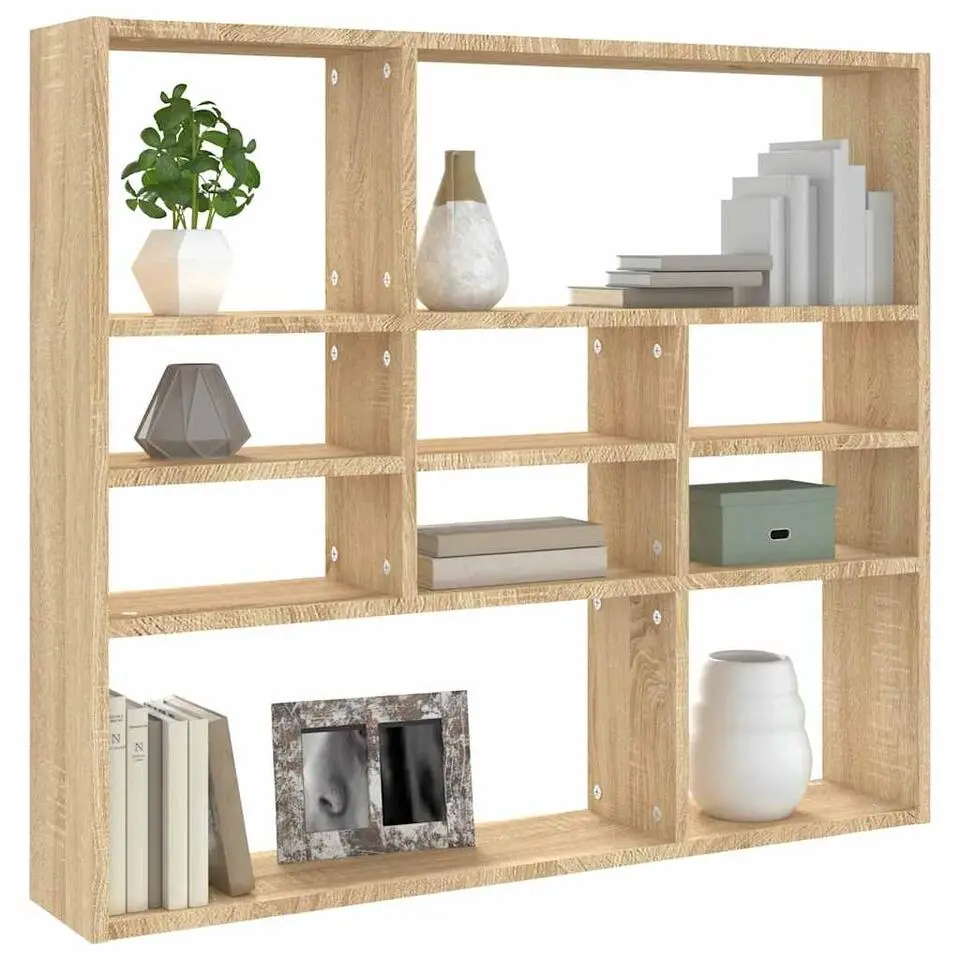 vidaXL - Wandmeubel - Bruin - Bewerkt hout