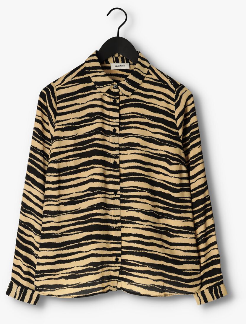 MODSTR\u00D6M beige modstr&ouml;m blouse becky print shirt