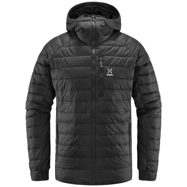 Doudoune randonnée HAGLÖFS SPIRE MIMIC HOOD MEN TRUE BLACK SOLID