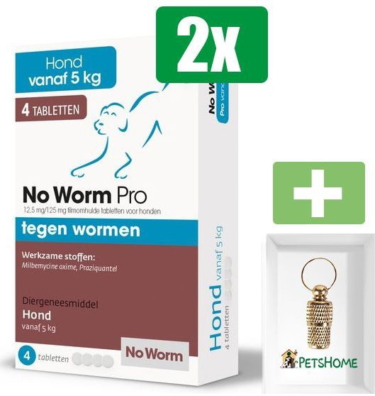 No Worm Pro - Hond - Tabletten - 2 Stuks - Vleessmaak