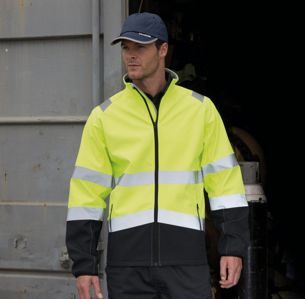 Result R450X - Veste Softshell Haute Visibilité Imperméable