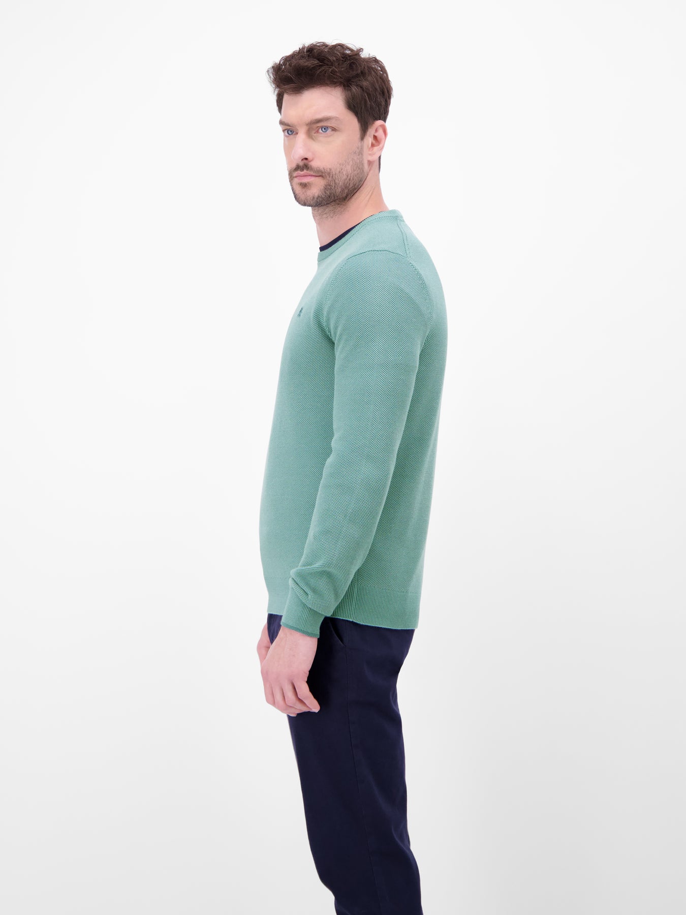 Strickpullover in sportiver 2-Tone-Optik