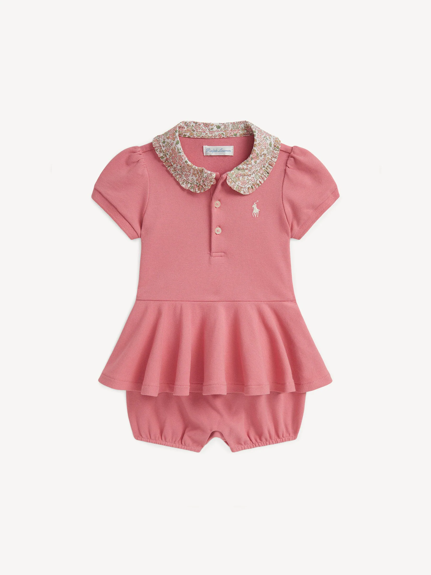 Polo Ralph Lauren Baby Pique Peplum Rompersuit