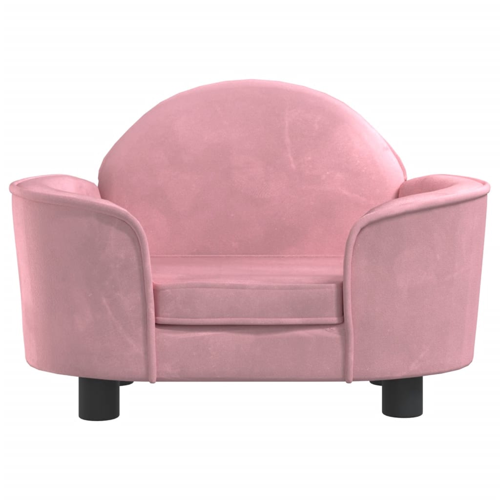 Cama para cães vidaXL em veludo rosa, 66x40x45 cm