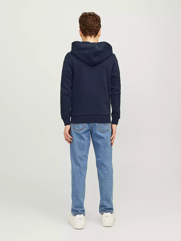 JACK & JONES Jungen Kapuzensweattjacke  JJELOGO dunkelblau