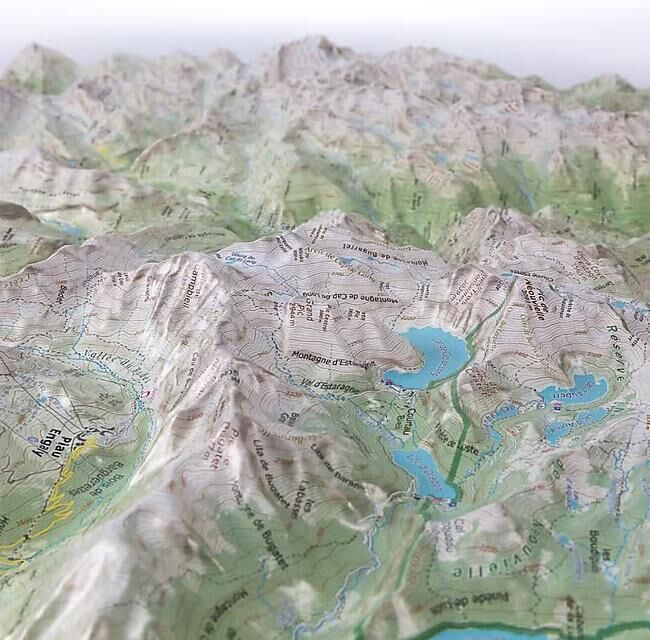 CARTE RELIEF GAVARNIE NEOUVIELLE