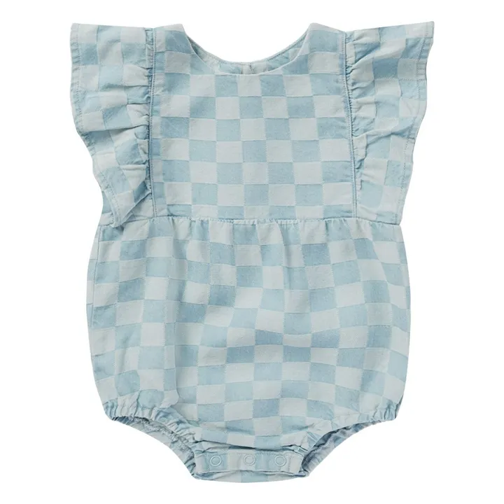 Rylee + Cru Barboteuse Kalea à Carreaux | Bleu
