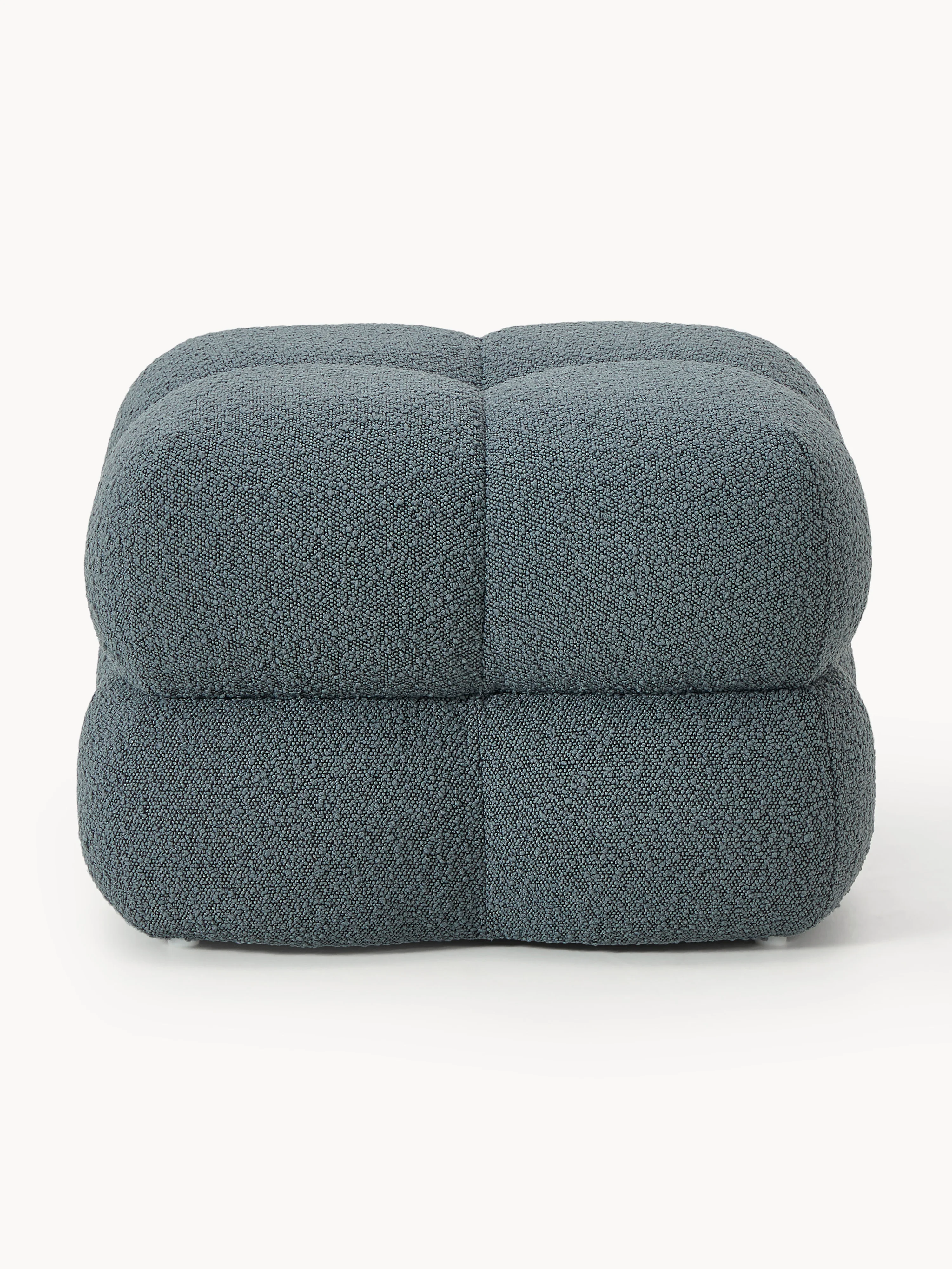 Bouclé beklede poef Ellie