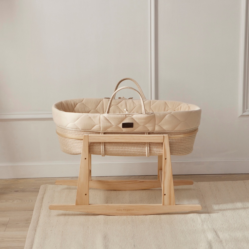 Baby Elegance Moseskorb und Schaukelgestell-Set