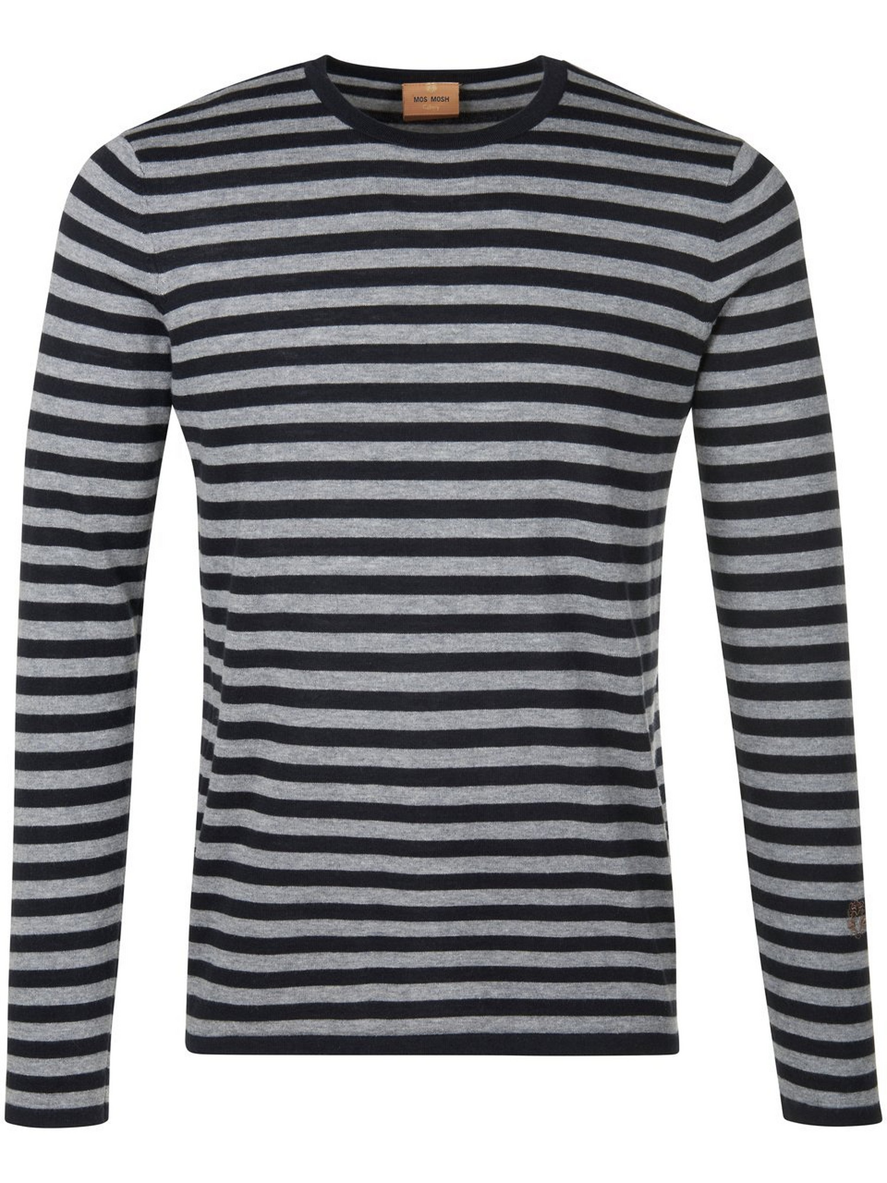 Rundhals-Shirt mit Streifen
