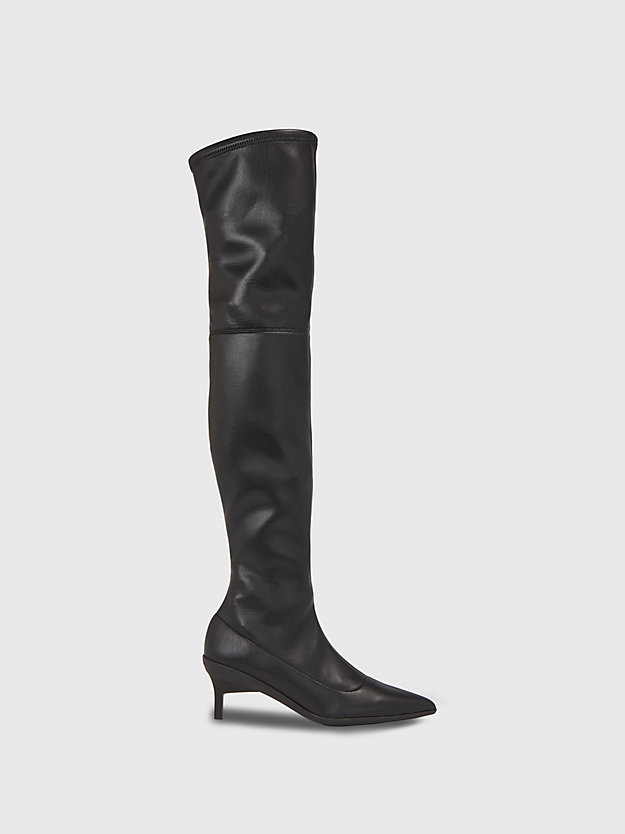 botas acima do joelho com salto agulha