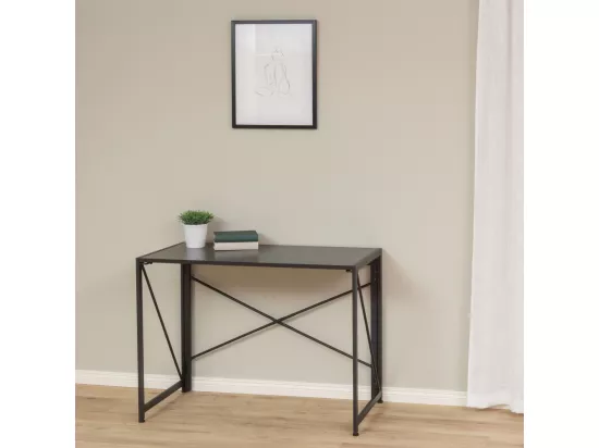 Fold - Bureau pliant en métal L100cm : Couleur - Noir