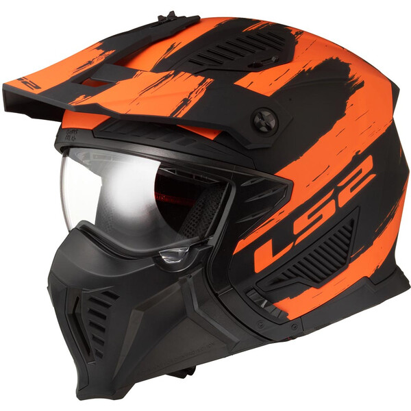 LS2 - Casque OF606 Drifter Mud Noir / Orange / Mat