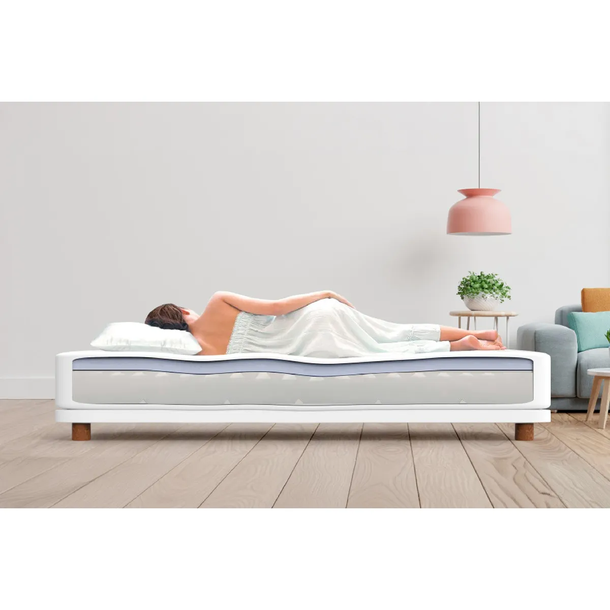 Moonia Matelas Max One Orthopédique Déhoussable 135x190